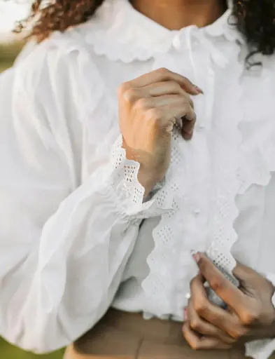 Silk Ruffle Blouse 
